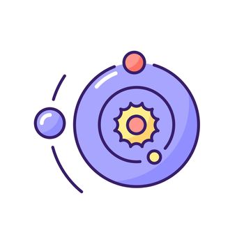 Solar system RGB color icon