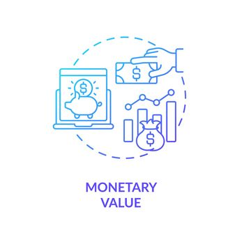 Monetary value concept icon