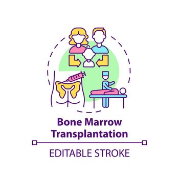 Bone marrow transplantation concept icon