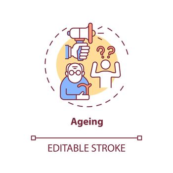 Ageing concept icon