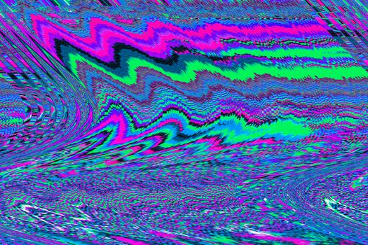 Glitch universe background Old TV screen error Digital pixel noise abstract design Photo glitch Television signal fail. Technical problem grunge wallpaper. Colorful noise