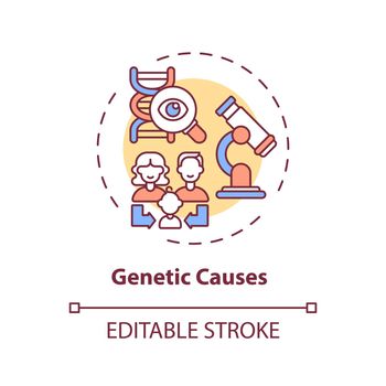 Genetic causes concept icon