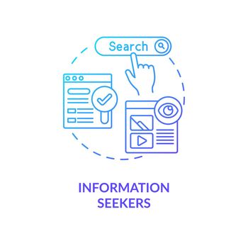 Information seekers concept icon