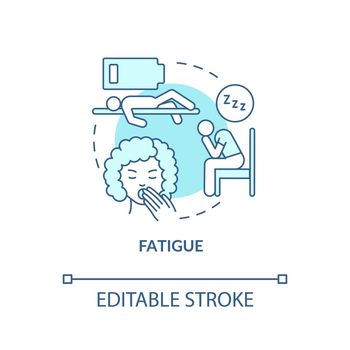 Fatigue blue concept icon