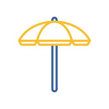 Beach parasol flat vector icon design isolated