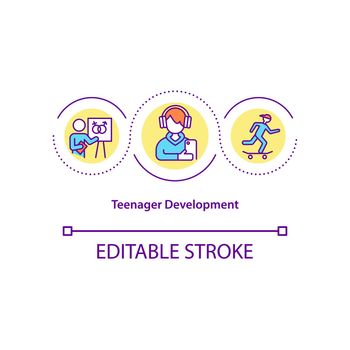 Teenager development concept icon