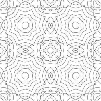Modern vector illustration. Beautiful geometry vector pattern. Floral exotic vintage decoration for coloring.