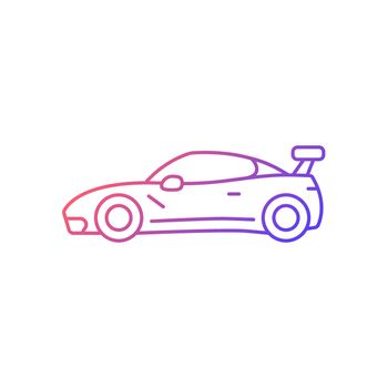 Customized sports car gradient linear vector icon