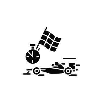 Formula racing black glyph icon