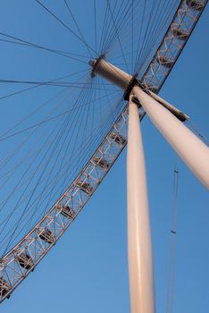 The London Eye up close of architecure