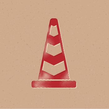 Halftone Icon - Traffic cone