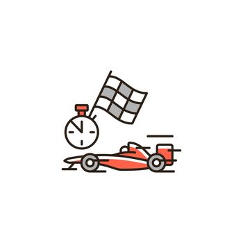 Formula racing RGB color icon