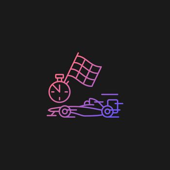 Formula racing gradient vector icon for dark theme