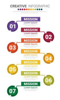 Timeline infographics design vector and Presentation business can be used for Business concept with 7steps