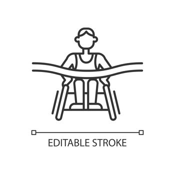 Disabled athletes linear icon