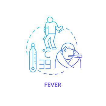 Fever blue gradient concept icon