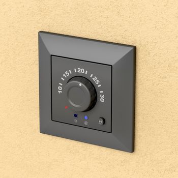 Black analog thermostat