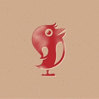 Halftone Icon - Tweet bird