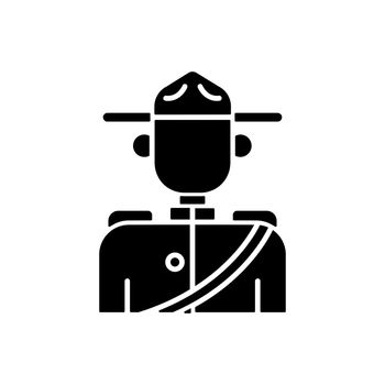Royal canadian mounted police black glyph icon