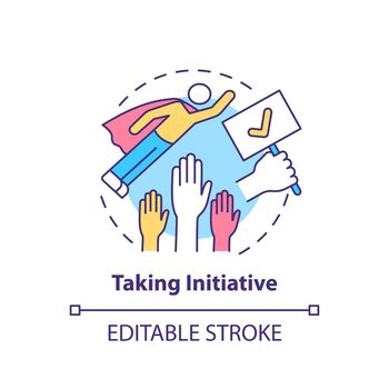Taking initiative concept icon