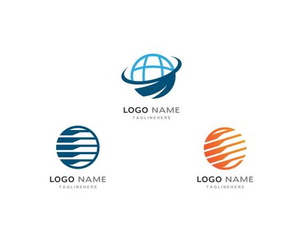 globe ilustration logo vector