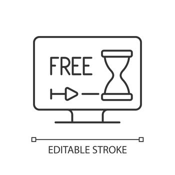 Free trial option linear icon