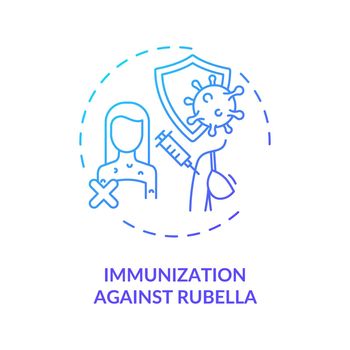 Immunization against rubella concept icon