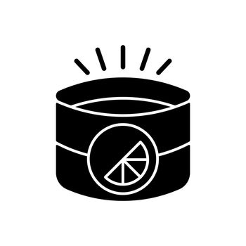 Branded light reflective armband black glyph icon