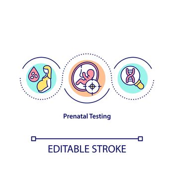 Prenatal testing concept icon