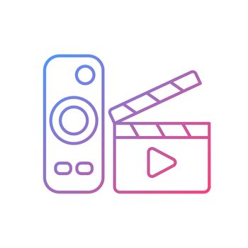Movies streaming gradient linear vector icon