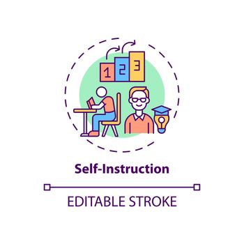 Self instruction concept icon