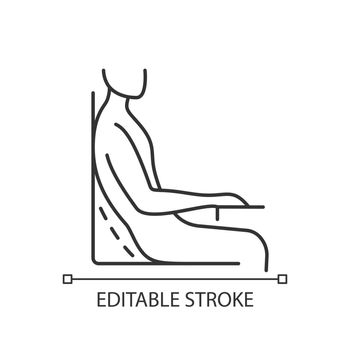 Bad sitting habit linear icon