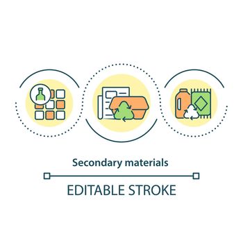 Secondary materials concept icon