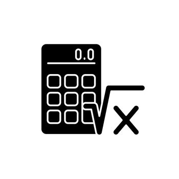 Algebra black glyph icon