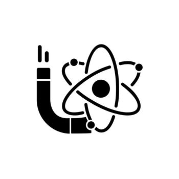 Physics black glyph icon