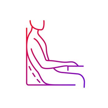 Bad sitting habit gradient linear vector icon