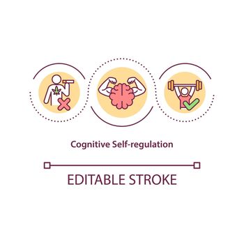 Cognitive self regulation concept icon