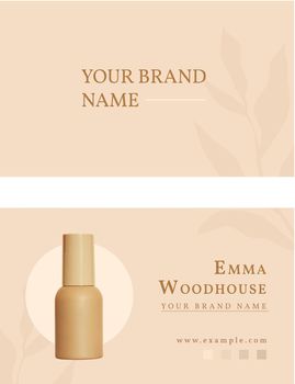 Skincare business card template vector