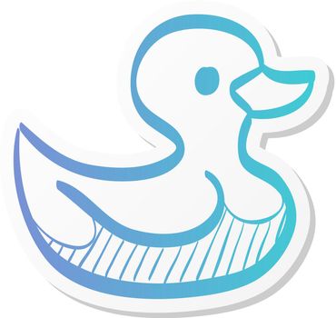 Sticker style icon - Rubber duck