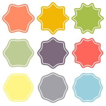 Set template label  sunburst, shapes badges vector starburst promo  burst, design sale sticker promo burst