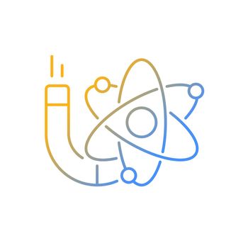 Physics gradient linear vector icon