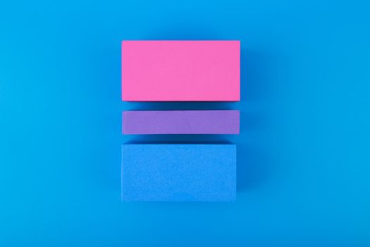 Bisexual pride flag against dark blue background 