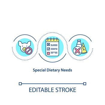 Special dietary needs concept icon