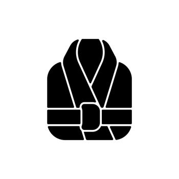 Bath robe black glyph icon