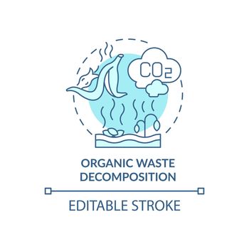 Organic waste decomposition concept icon