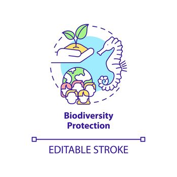 Biodiversity protection concept icon
