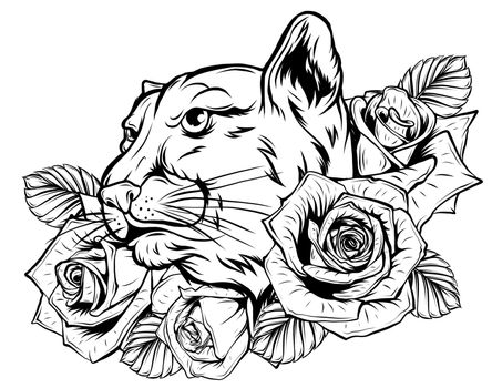 Animal Head - Jaguar - vector logo icon illustration