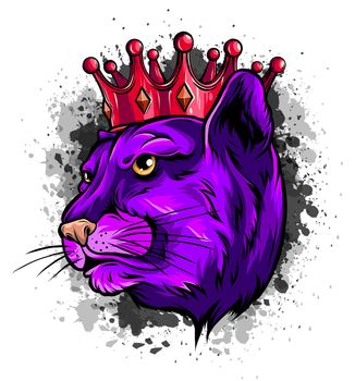 Cougar Panther Mascot Head Vector illustration Graphic