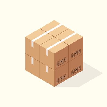 Isometric Cardboard Boxes