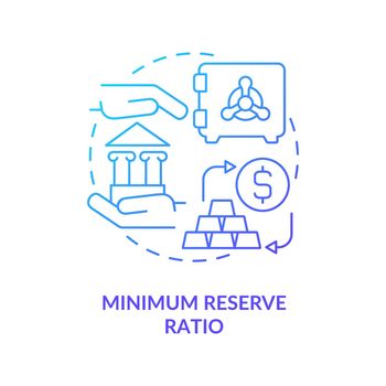 Minimization of reserve ratio concept icon